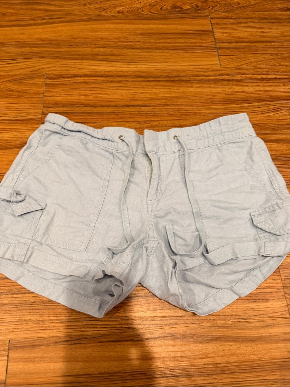 Banana Republic Light Blue Cargo Drawstring Shorts